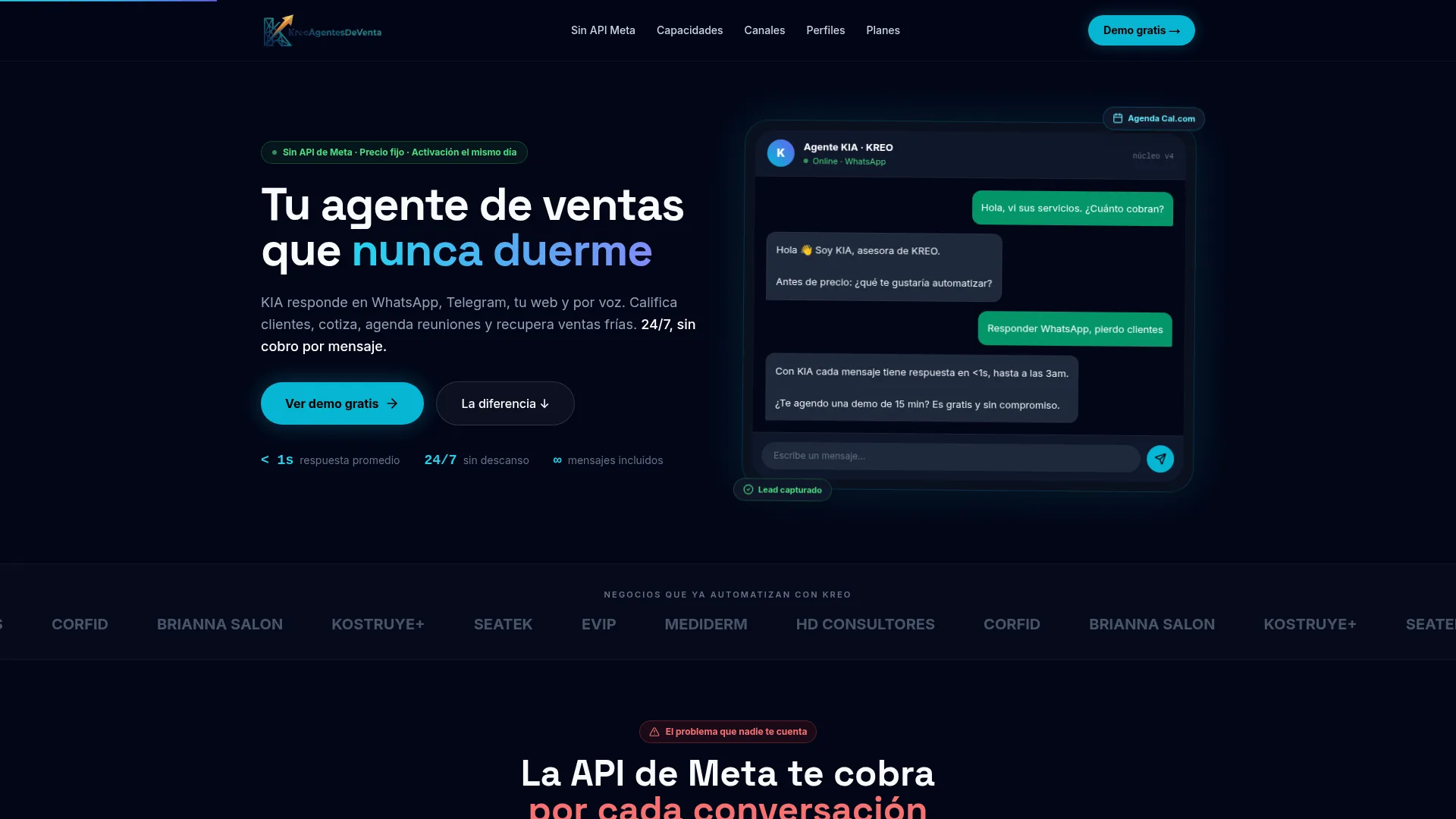 Agentes de Venta 24/7 — Automatización Conversacional