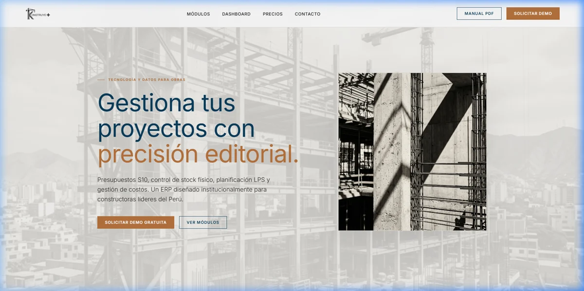 Kostruye+ ERP — SaaS de Construcción