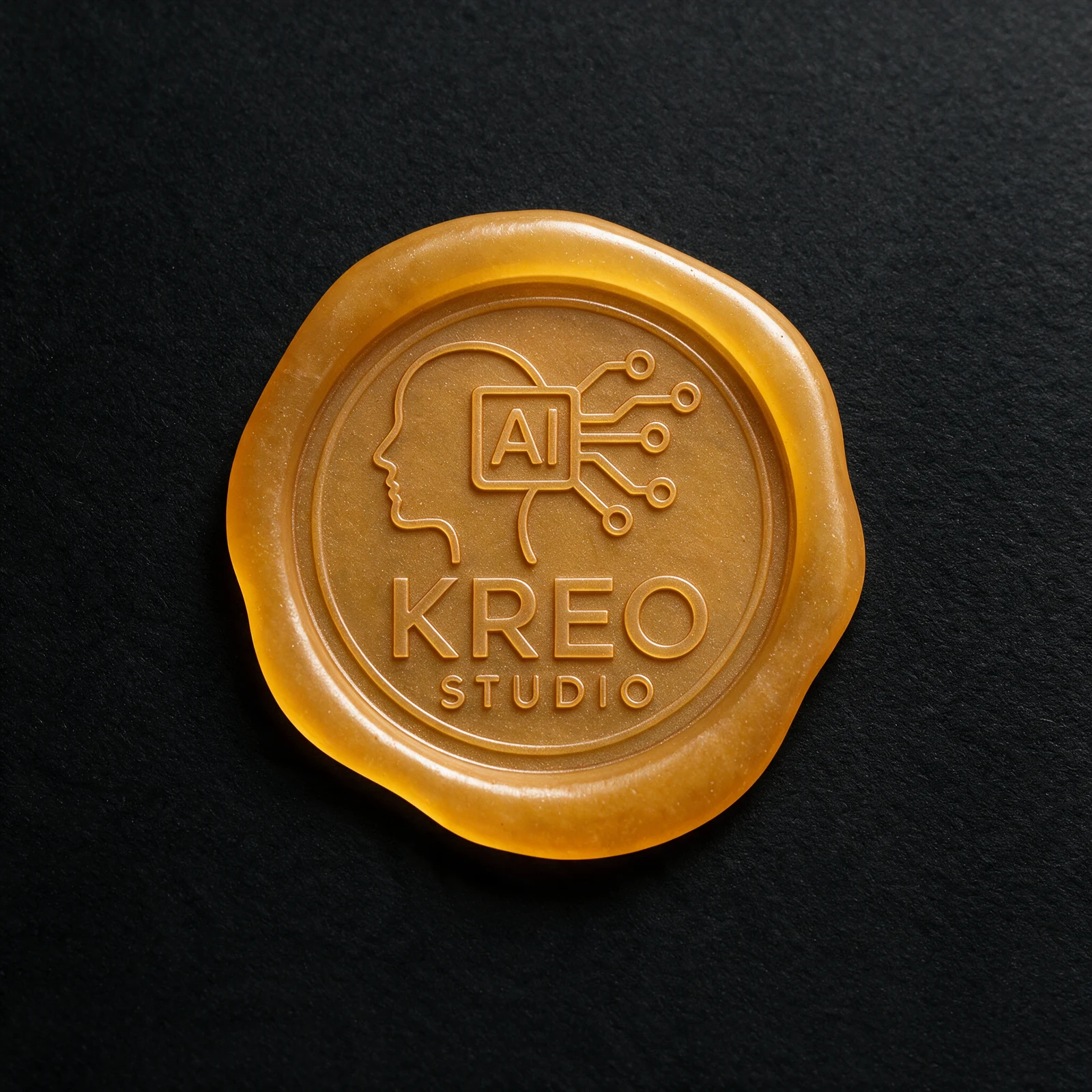 Sello dorado KREO Studio